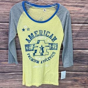 ⭐️NWT American fighter Yale woman’s 3/4 sleeve tee SZ SM